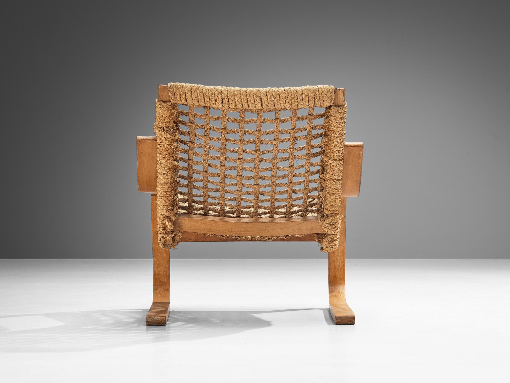 Rare 1930s Alvar Aalto for Stylclair in Plywood and Braided Straw For Sale 5