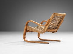 Rare 1930s Alvar Aalto for Stylclair in Plywood and Braided Straw