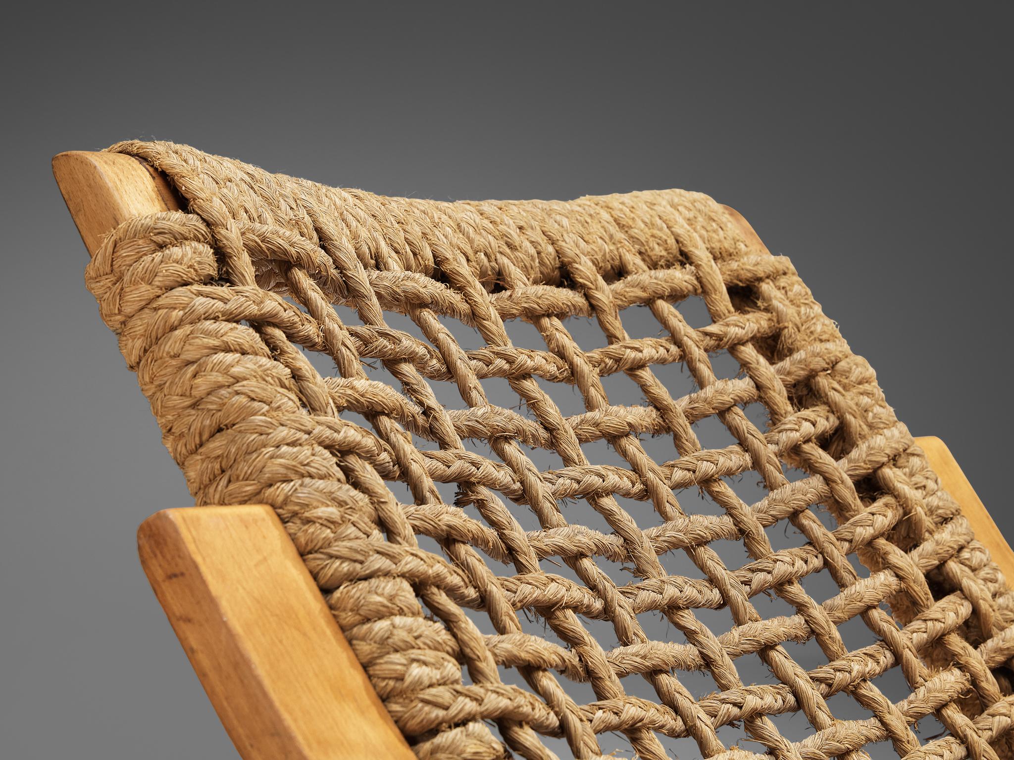 Rare 1930s Alvar Aalto for Stylclair in Plywood and Braided Straw In Good Condition For Sale In Waalwijk, NL