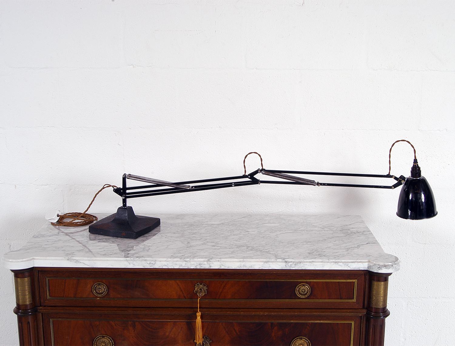 Industrial Rare 1930s Anglepoise Draughtsman’s Task Desk Lamp No 1209 Herbert Terry & Sons