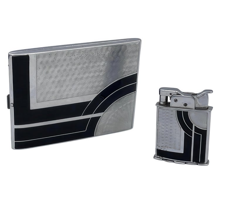 evans cigarette case lighter combo Trig A Lite 1930s Chrome UNtested Vtg As Is VERY NICE 1940s WORKING Evans