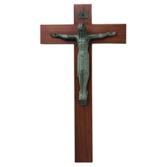 Rare crucifix belge des années 1930 par Felix Jacques (1897-1966)