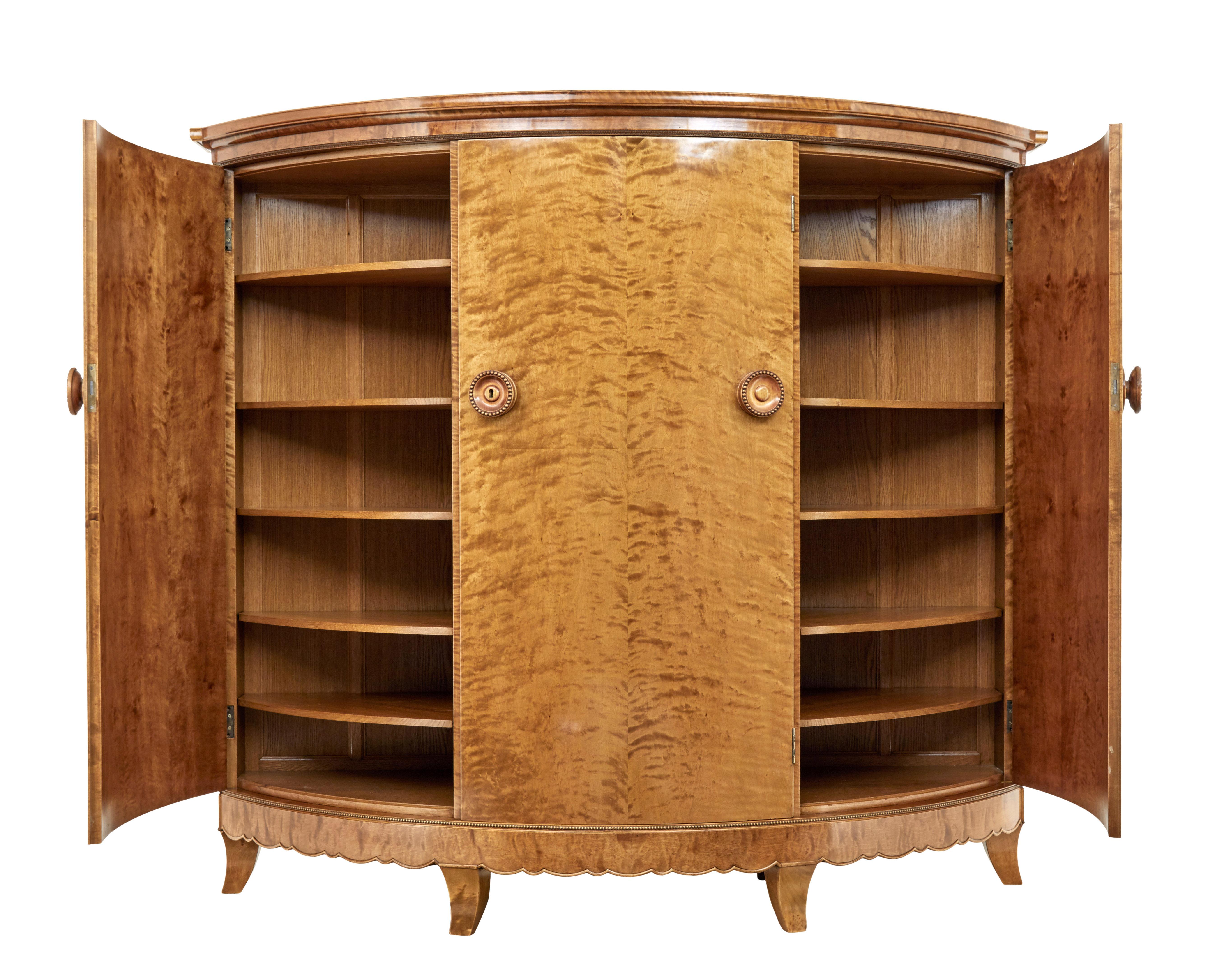 Rare 1930s birch cabinet of grand proportions Otto Schulz for Boet.

We are pleased to offer this piece designed by German designer Otto Schulz for Swedish company Boet. This piece is certainly a special commission as Boet tended to be known for