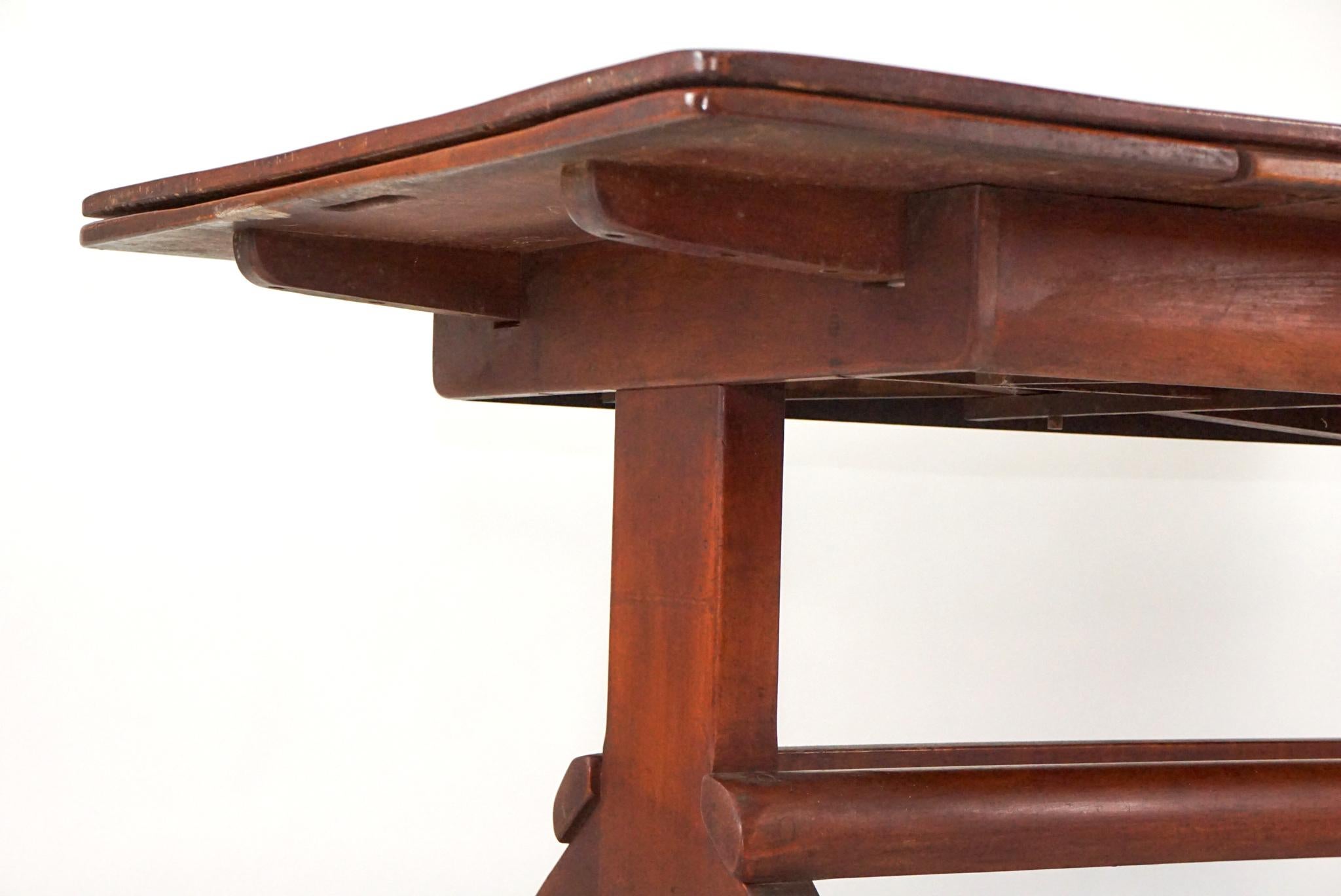 Adirondack Rare 1930s Cushman Colonial Creations Trestle Dining Table by Herman De Vries