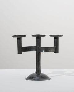 Seltener deutscher Zinn-Kerzenleuchter aus den 1930er Jahren