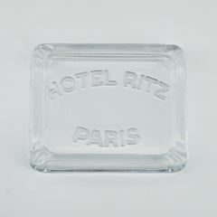 Rare 1930s Hotel Ritz Paris Glass Cigarette Ashtray Luxury Relic Chanel Art Deco