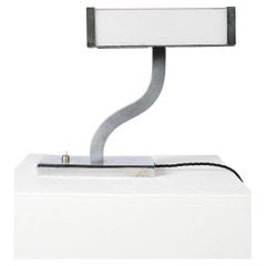 Rare 1930s Italian Chrome Plated Free Form Modernist Table Lamp