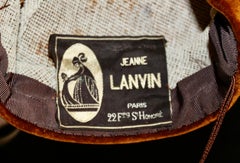 Rare 1930's Jeanne Lanvin Velvet & Feather Hat