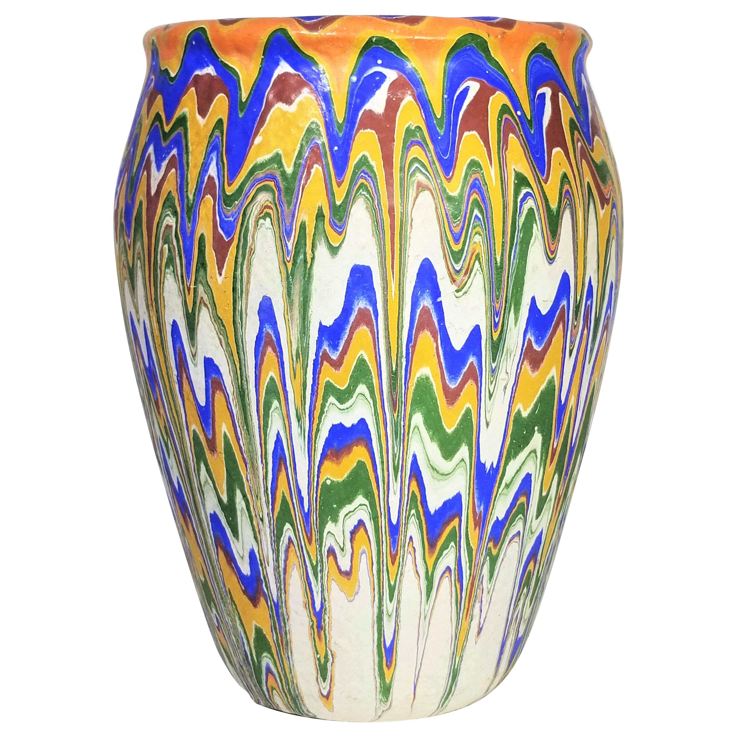 Rare 1930s Ozark Roadside Pottery Vase or Pot