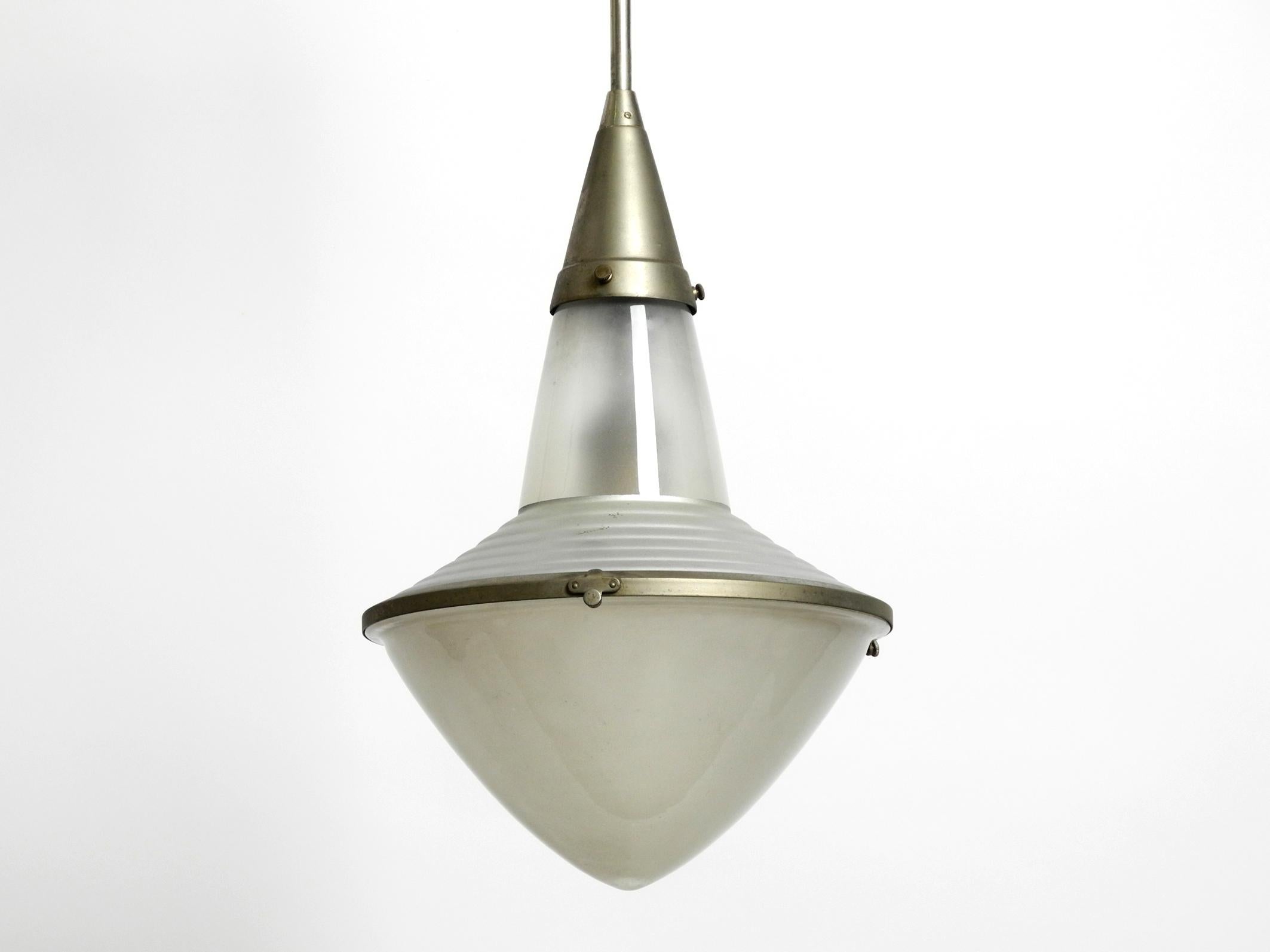 Rare 1930s Pendant Lamp by Adolf Meyer for Zeiss Ikon with an Adjustable Shade In Good Condition In München, DE