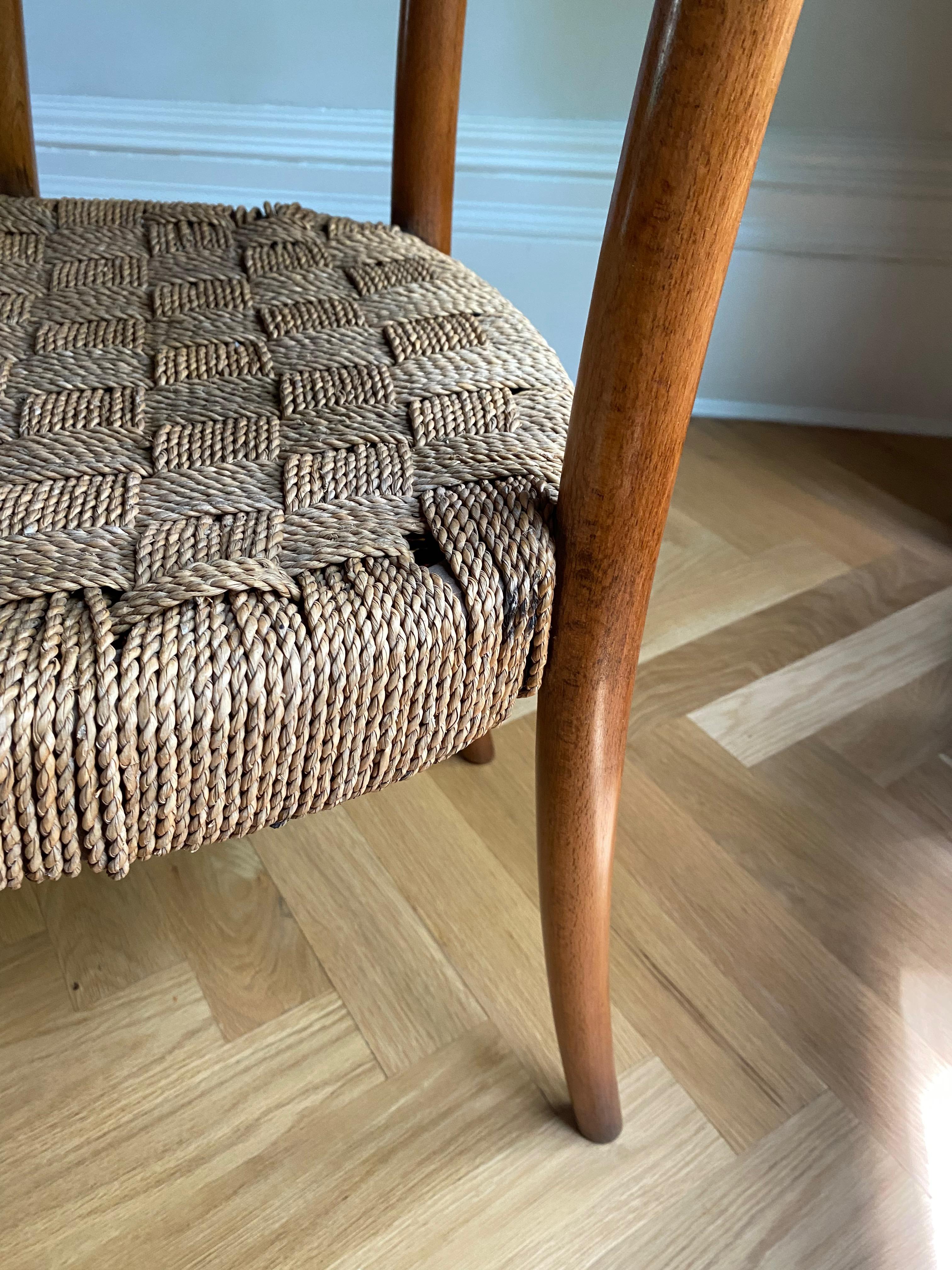 Rare 1930's Rope Chair Model 1570 by Karl Schrøder for Fritz Hansen 1