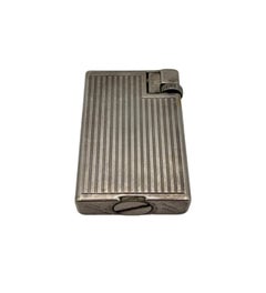 Swiss Art Deco Silver Plated " Handy" Pocket Lift Arm Lighter by Dunhill