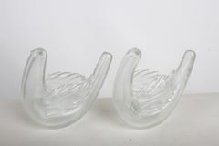 Rare 1930s Venini Murano Bollicine Glass Birds by Tyra Lundgren - Pair
