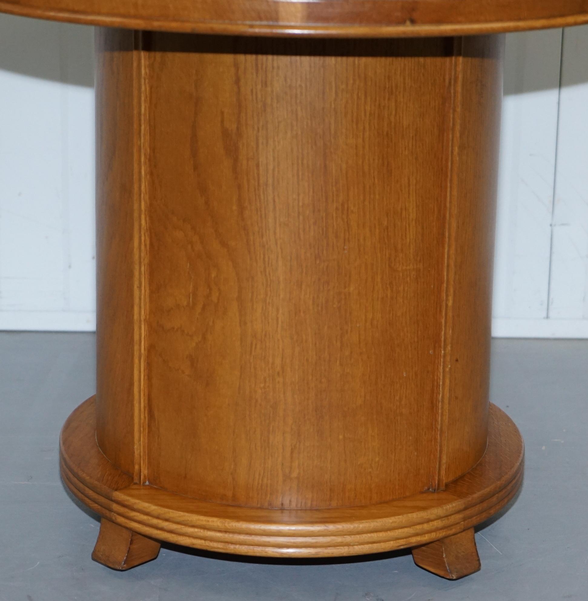 Rare 1930s Walnut Cocktail Table Cabinet with Rising Drinks Decanter Holder 1