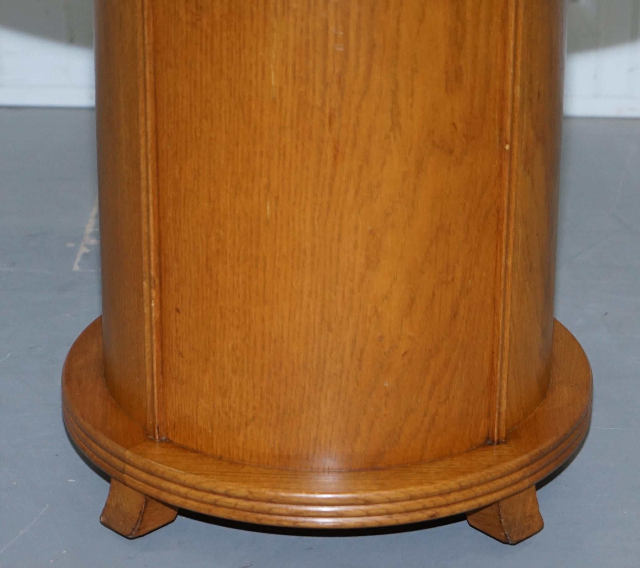 Hand-Crafted Rare 1930s Walnut Cocktail Table Cabinet with Rising Drinks Decanter Holder