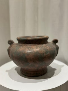 Rare 1930s Weller Pottery Art Vellum Handled Vessel