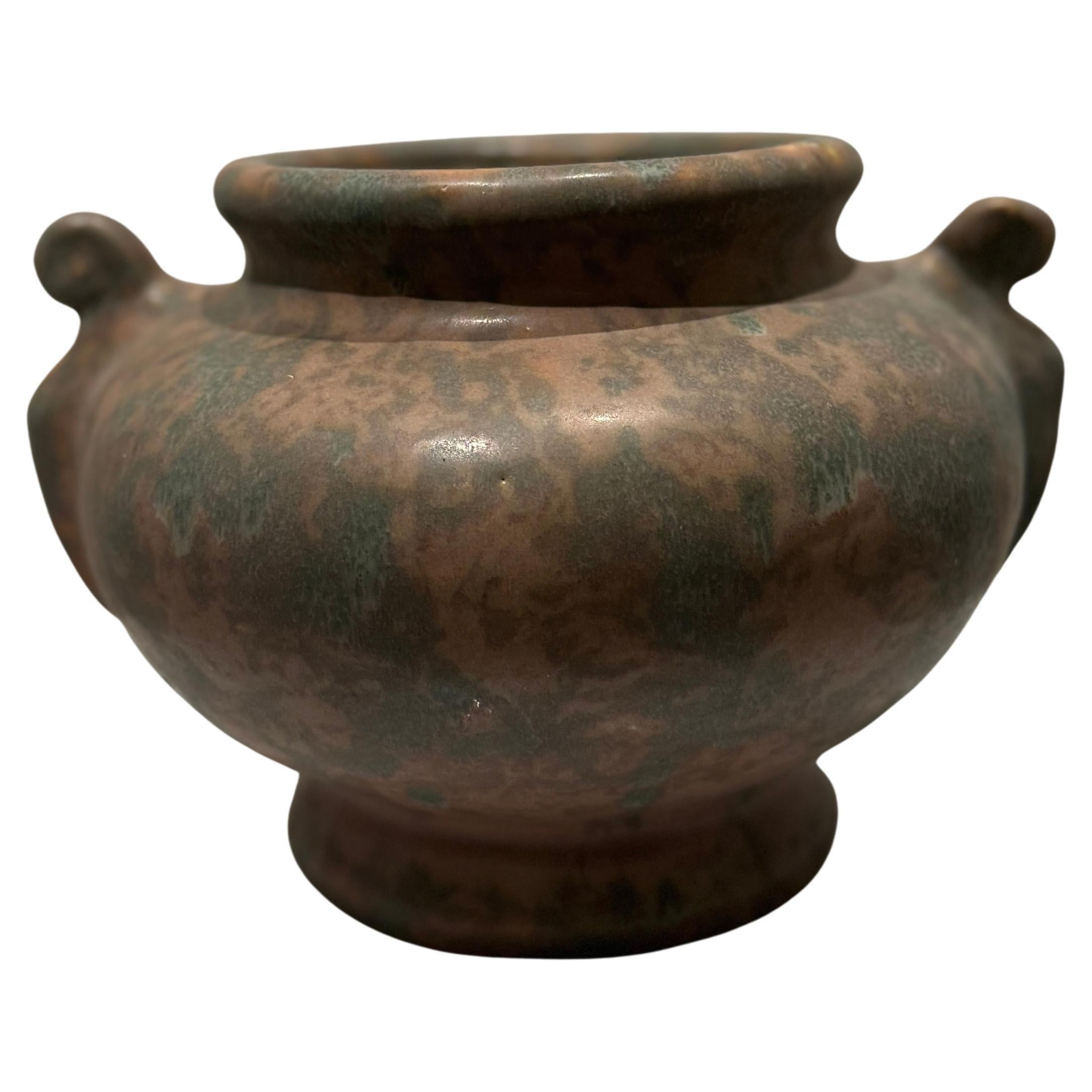 Raro vaso con manico in Weller Pottery Art Vellum del 1930 in vendita