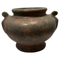 Raro vaso con manico in Weller Pottery Art Vellum del 1930
