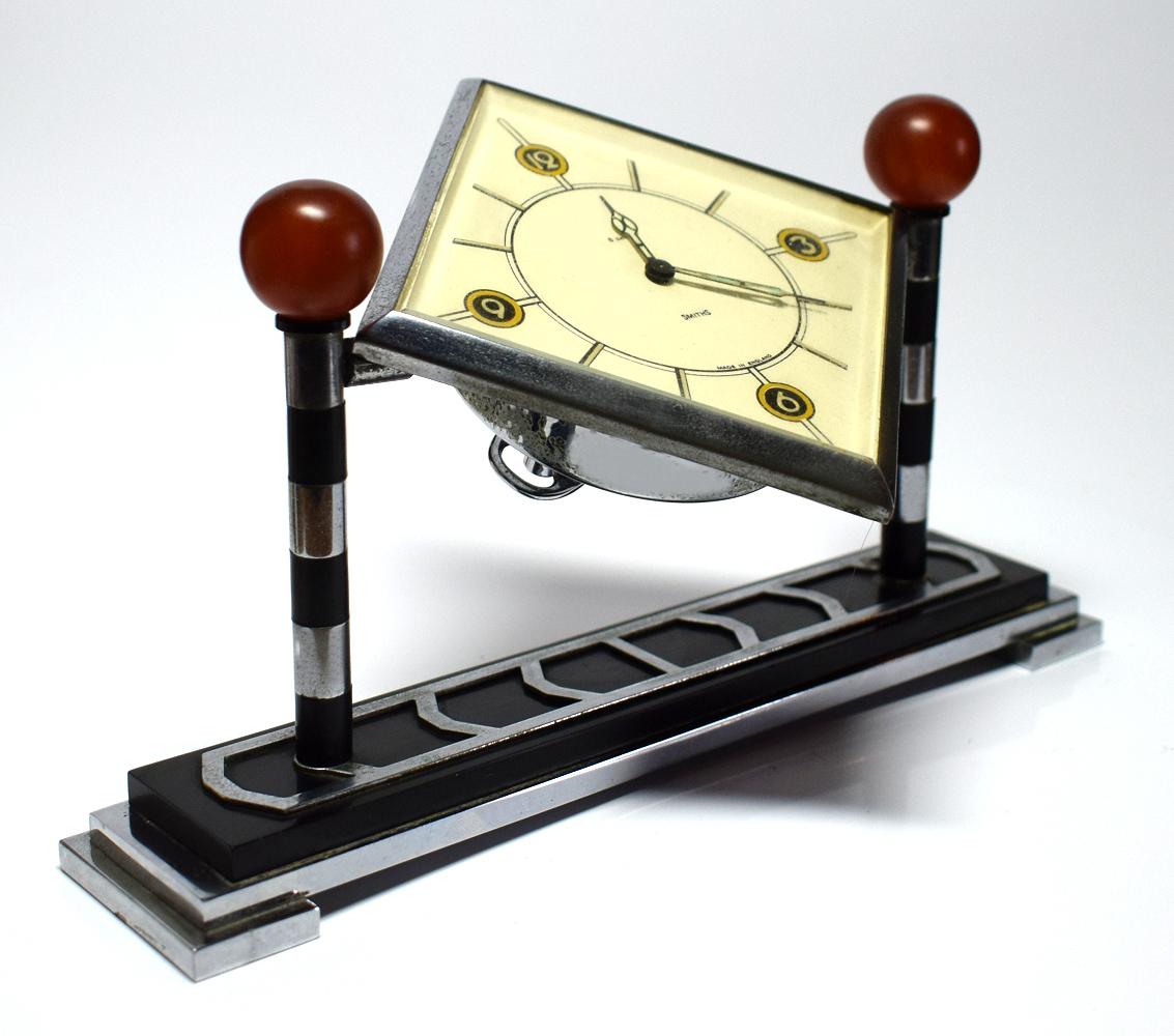 Rare 1934 Art Deco Smiths 8 Day Clock 1