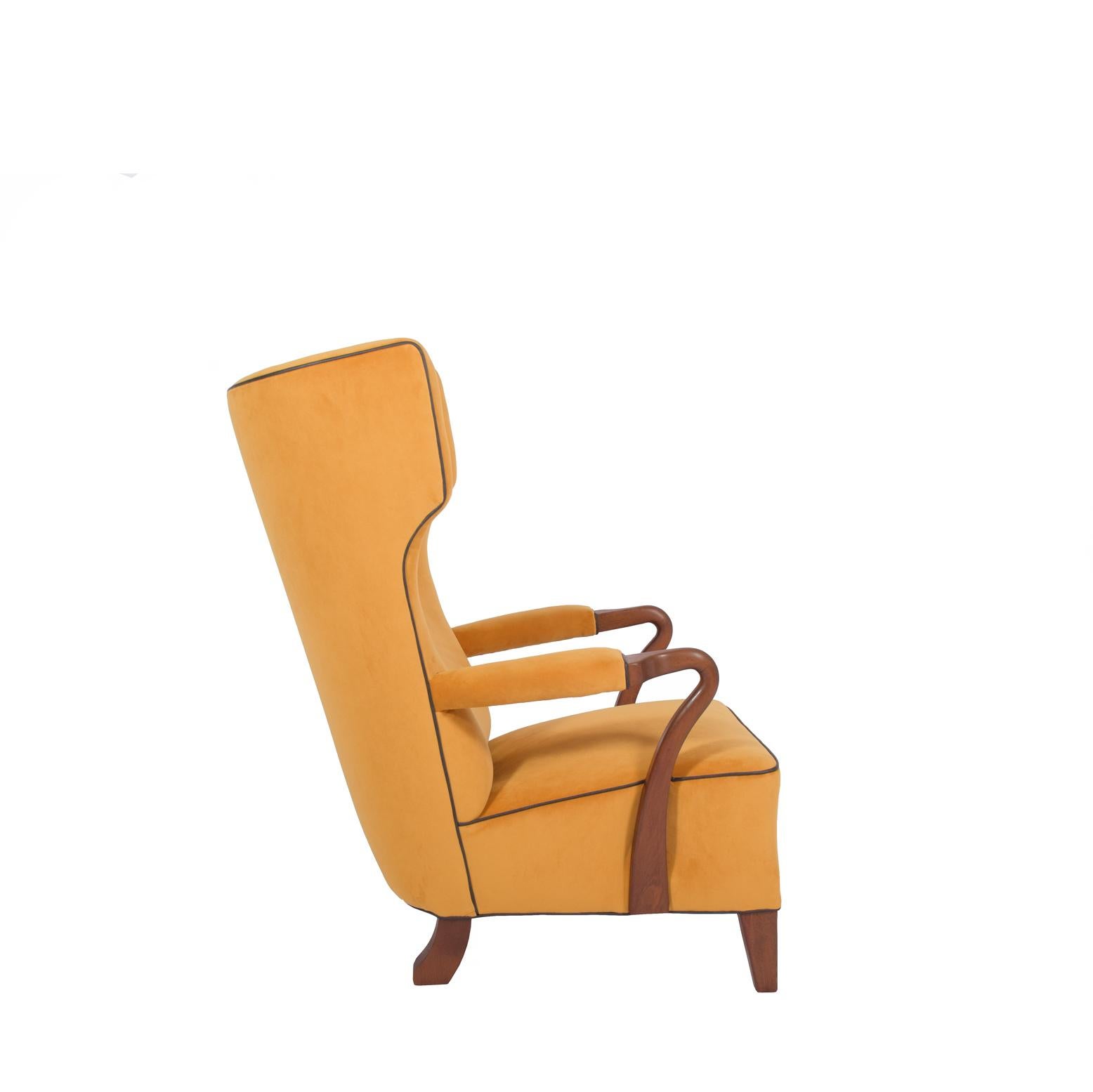 Swedish Rare 1938 Large Easy Chair by Bertil Söderberg For Sale