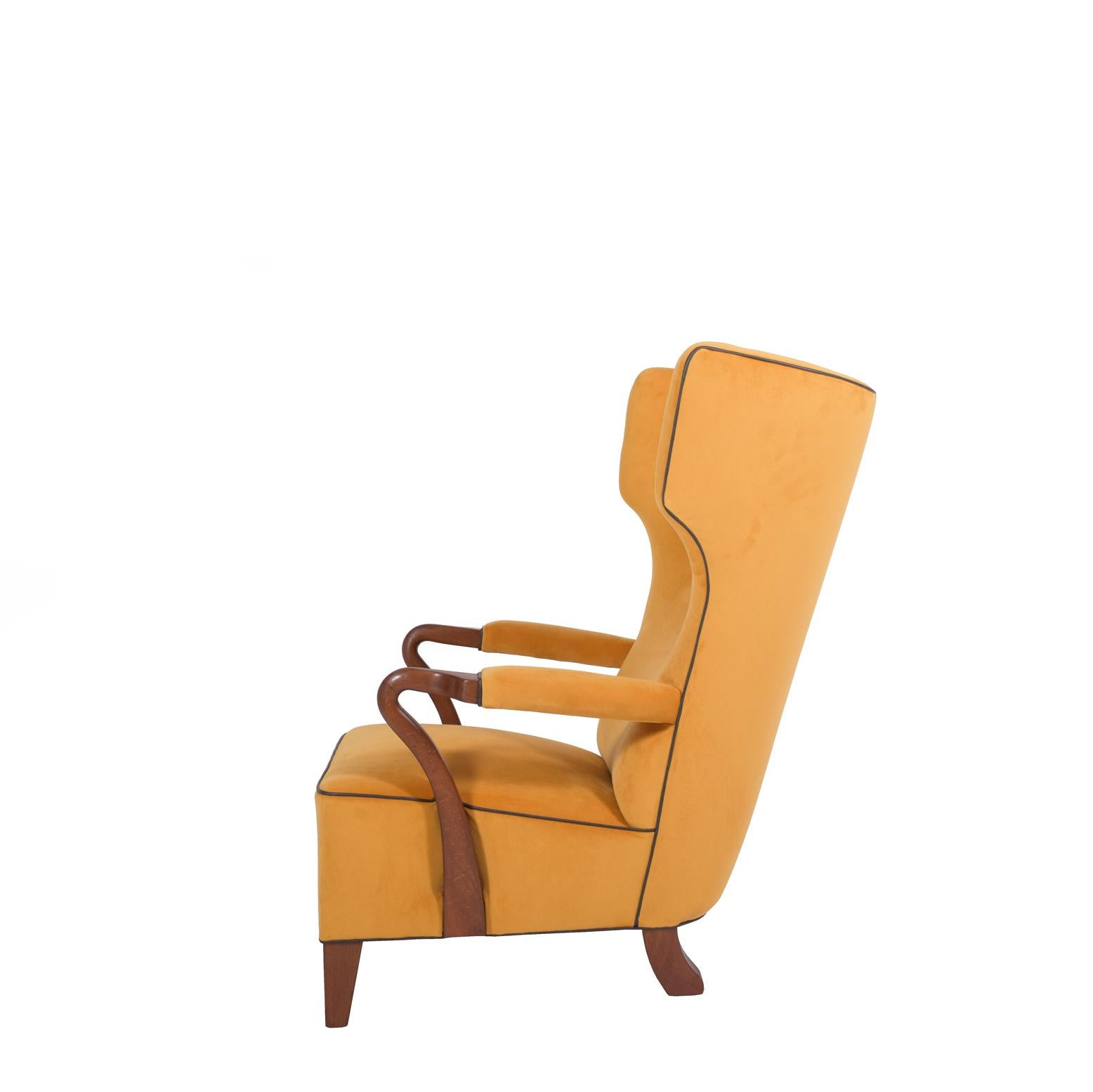 Mid-20th Century Rare 1938 Large Easy Chair by Bertil Söderberg For Sale