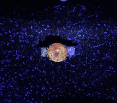 Rare 1.94 Carat Tanzanian Diopside Diamond and Gold Ring