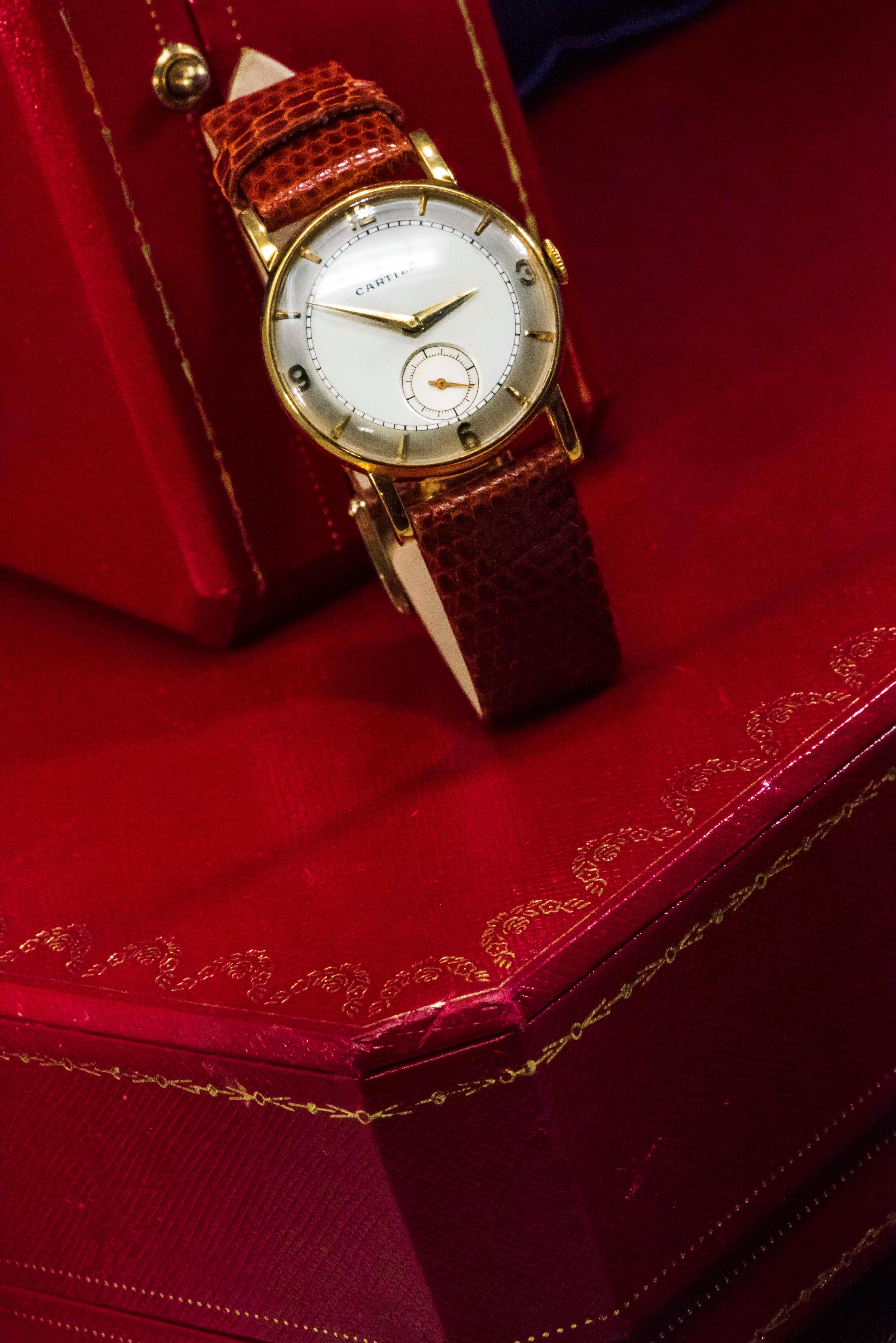 A Very Early & Rare  1940s-50s  Fresh To The Market Cartier & European Watch Company Two Tone 
