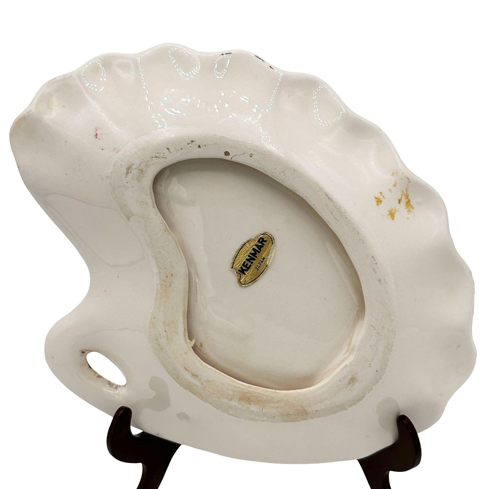 Raro Cenicero de Cerámica Biomórfica Flamenco Rosa Florida de 1940 de Kenmar en Excelente estado para la venta en Van Nuys, CA