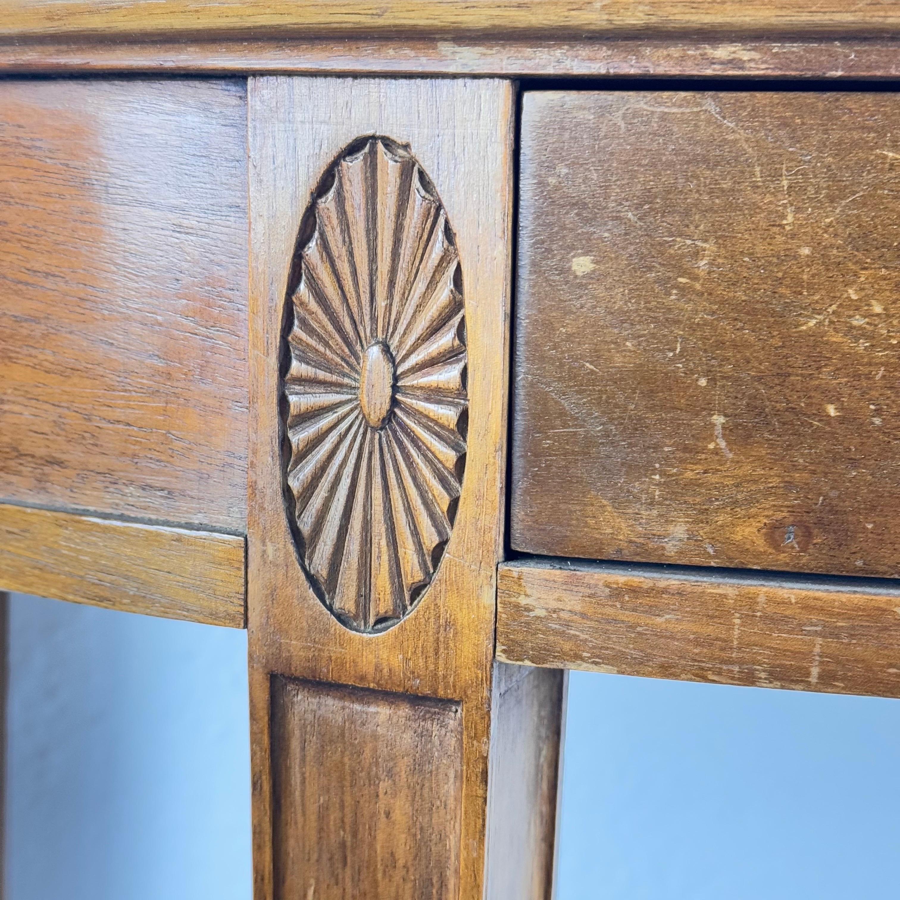 Marbre Rare console de 1940 de Paolo Buffa en noyer avec dessus en marbre malachite vert en vente