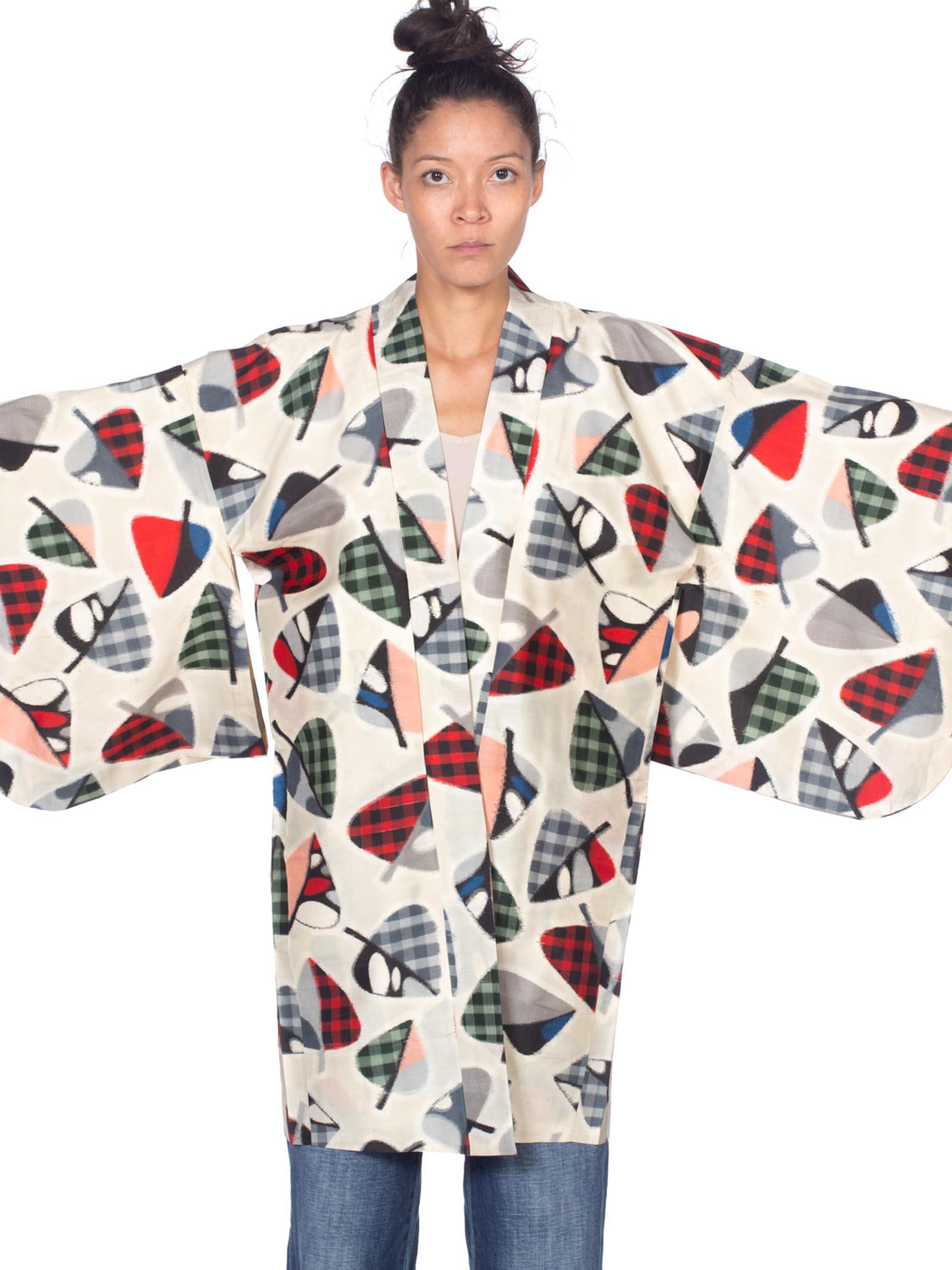 1950S Japanese Silk Ikat Hand Woven  Kimono 3