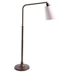 Seltene 1940er dänische Messinglampe mit verstellbarem Design für Tisch oder Boden, US P
