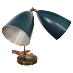 Seltene Tischlampe mit zwei Köpfen von Greta Magnusson-Grossman aus den 1940er Jahren