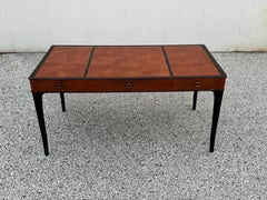 Rare 1940s Elegant Edward Wormley for Dunbar Partners Desk Leather Top & Drawers