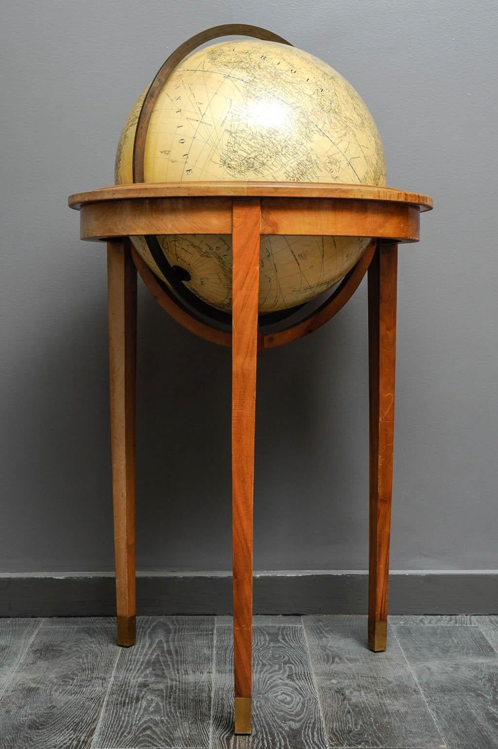 Rare 1940s Globe Map by Adnet In Good Condition For Sale In Paris, FR