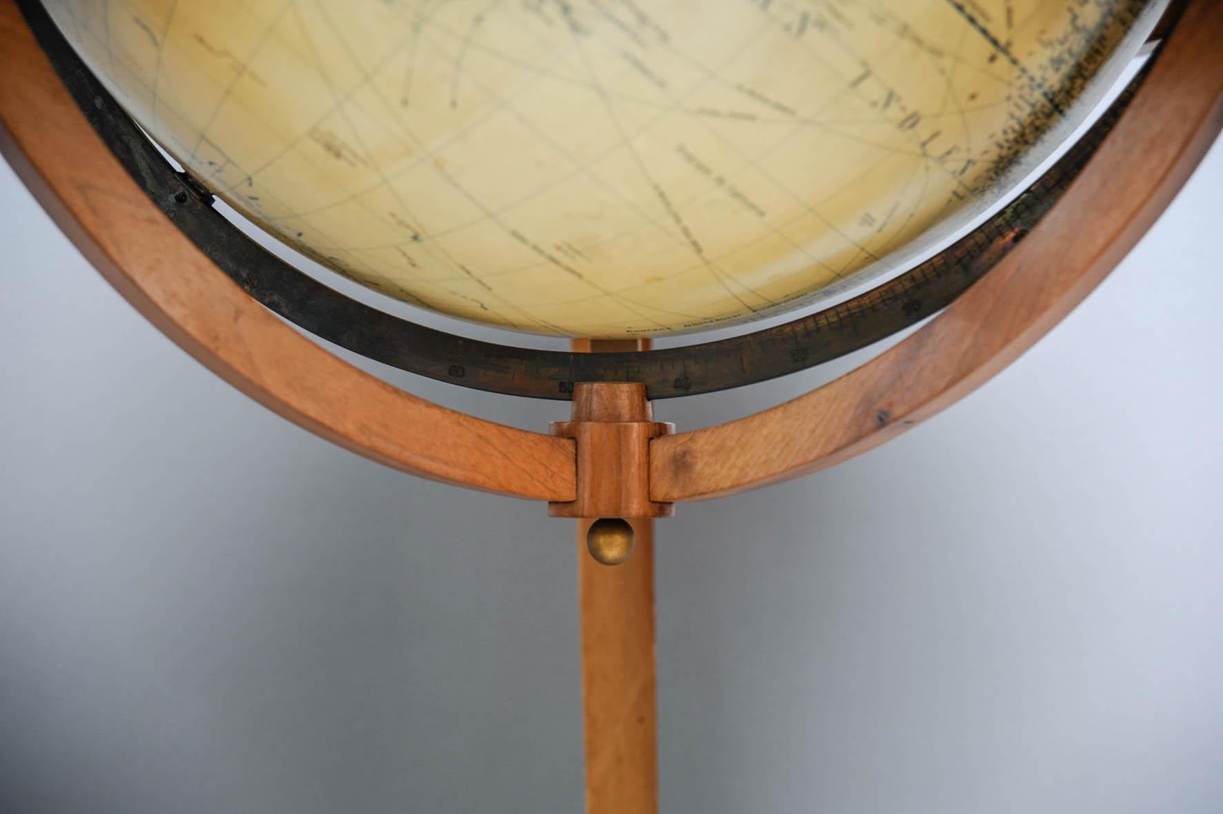 Rare 1940s Globe Map by Adnet For Sale 4