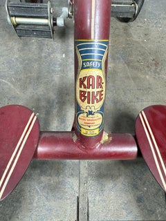 RARE 1940s Kar Weller "KAR-BIKE" CHILD'S BIKE PEDAL Streamline Modern