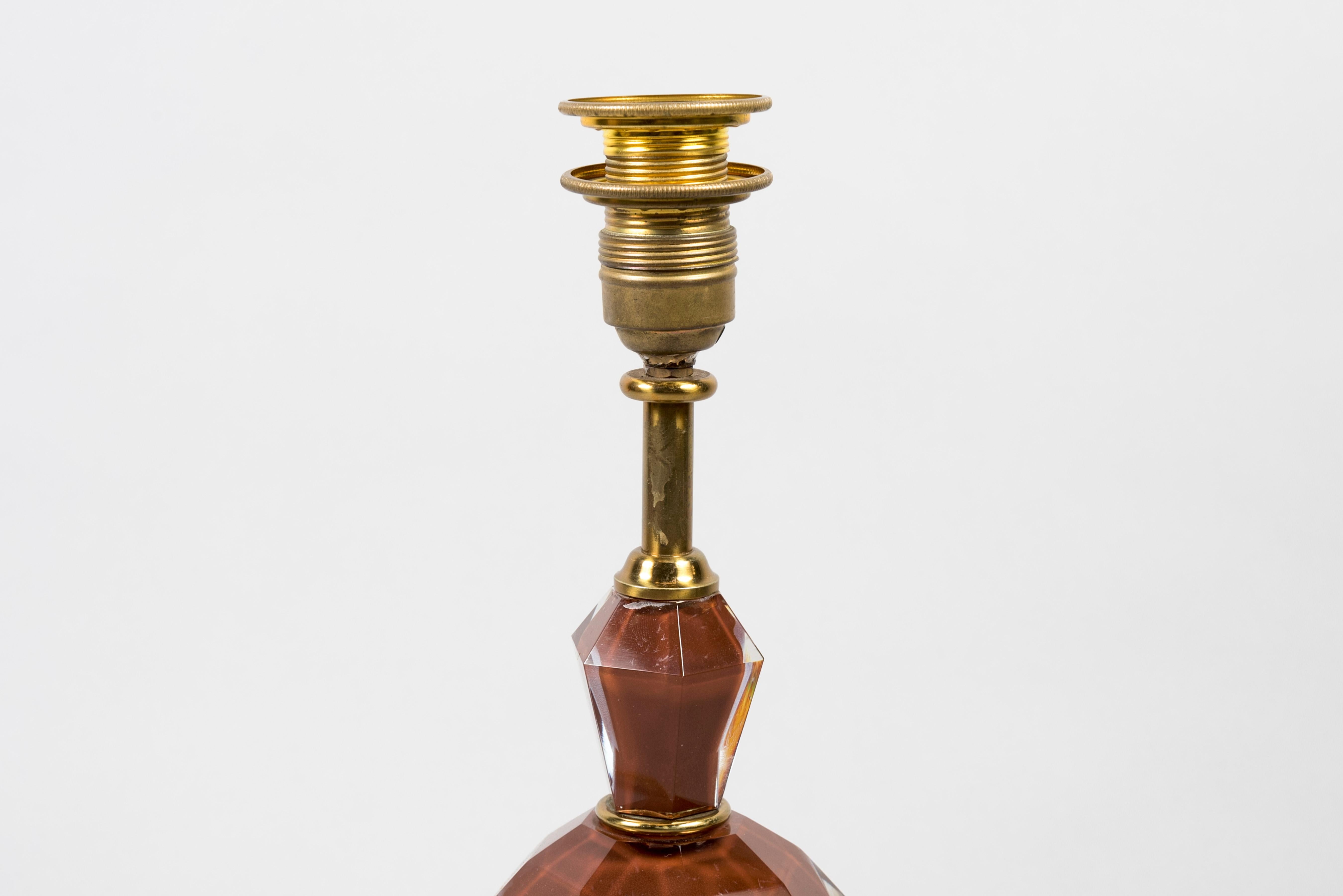 Brass Rare 1940's Lamp by Maison Baguès