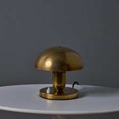 Rare 1940s Metal Table Lamp Attributed to Erik Tidstrand for Nordiska Kompaniet