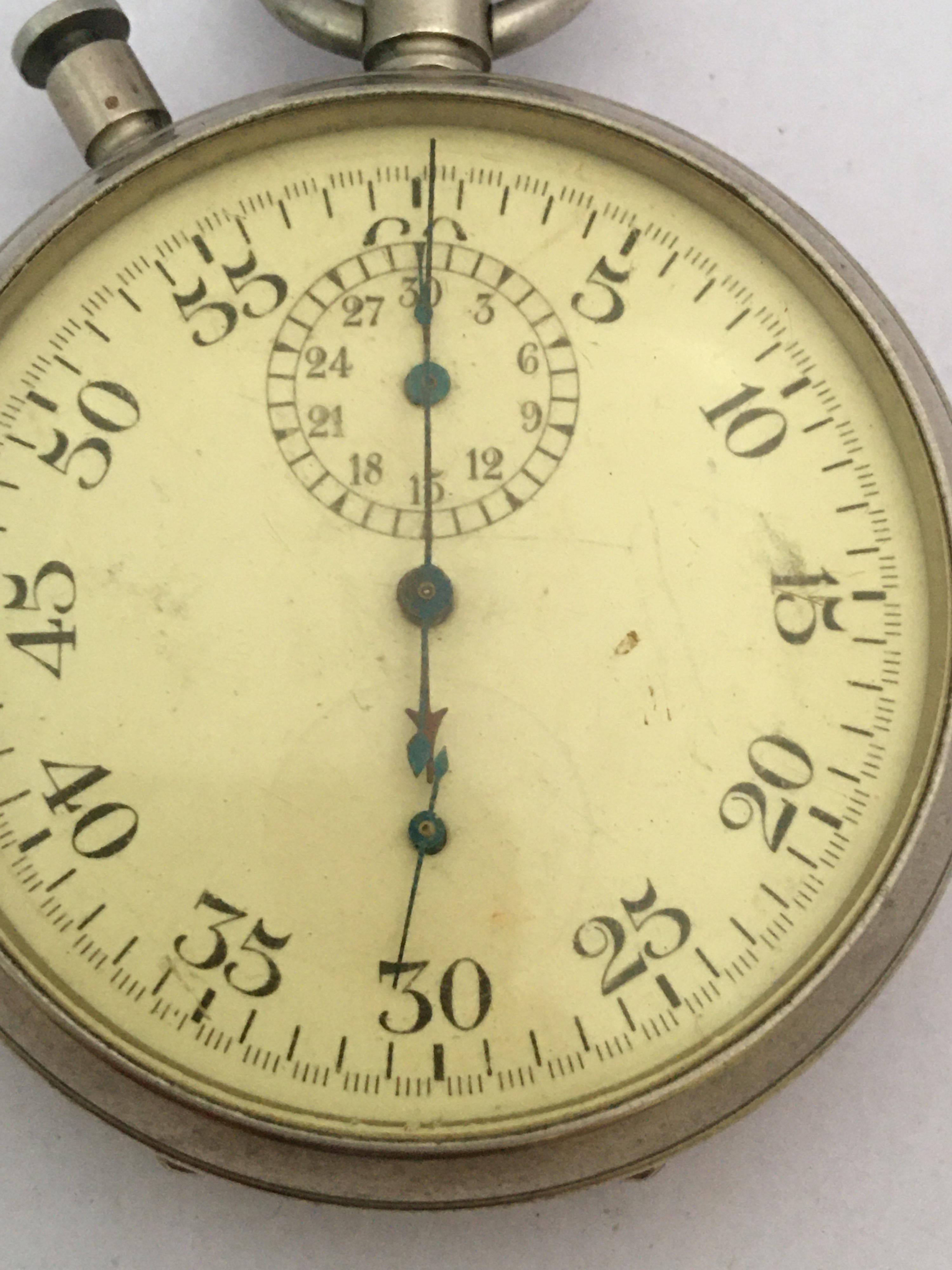 Rare 1940s Military Chronograph Stopwatch with Split-Seconds PATT. 4 No. 11643 3