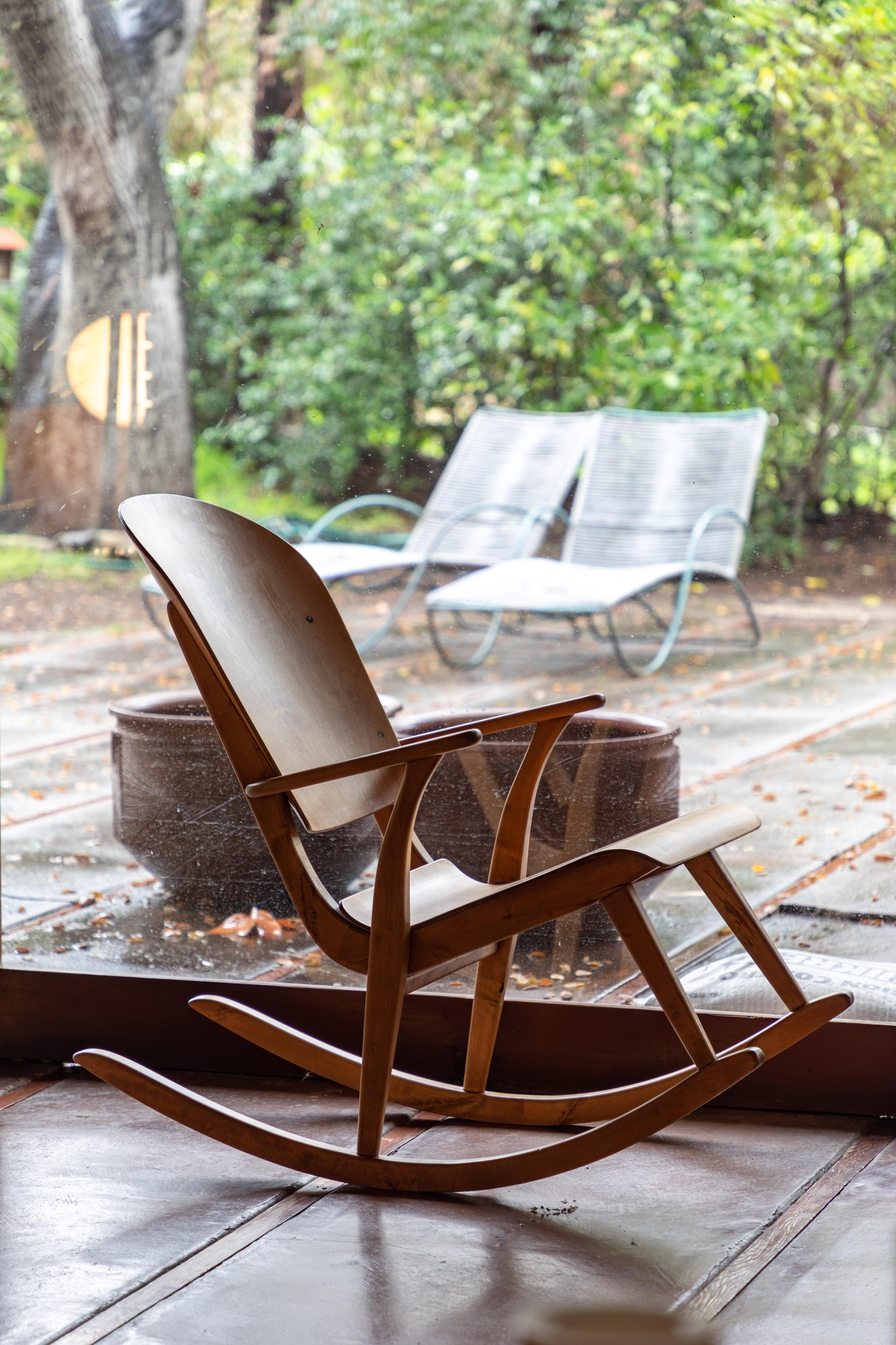 Rare 1940s Rocking Chair by Ilmari Tapiovaara 2