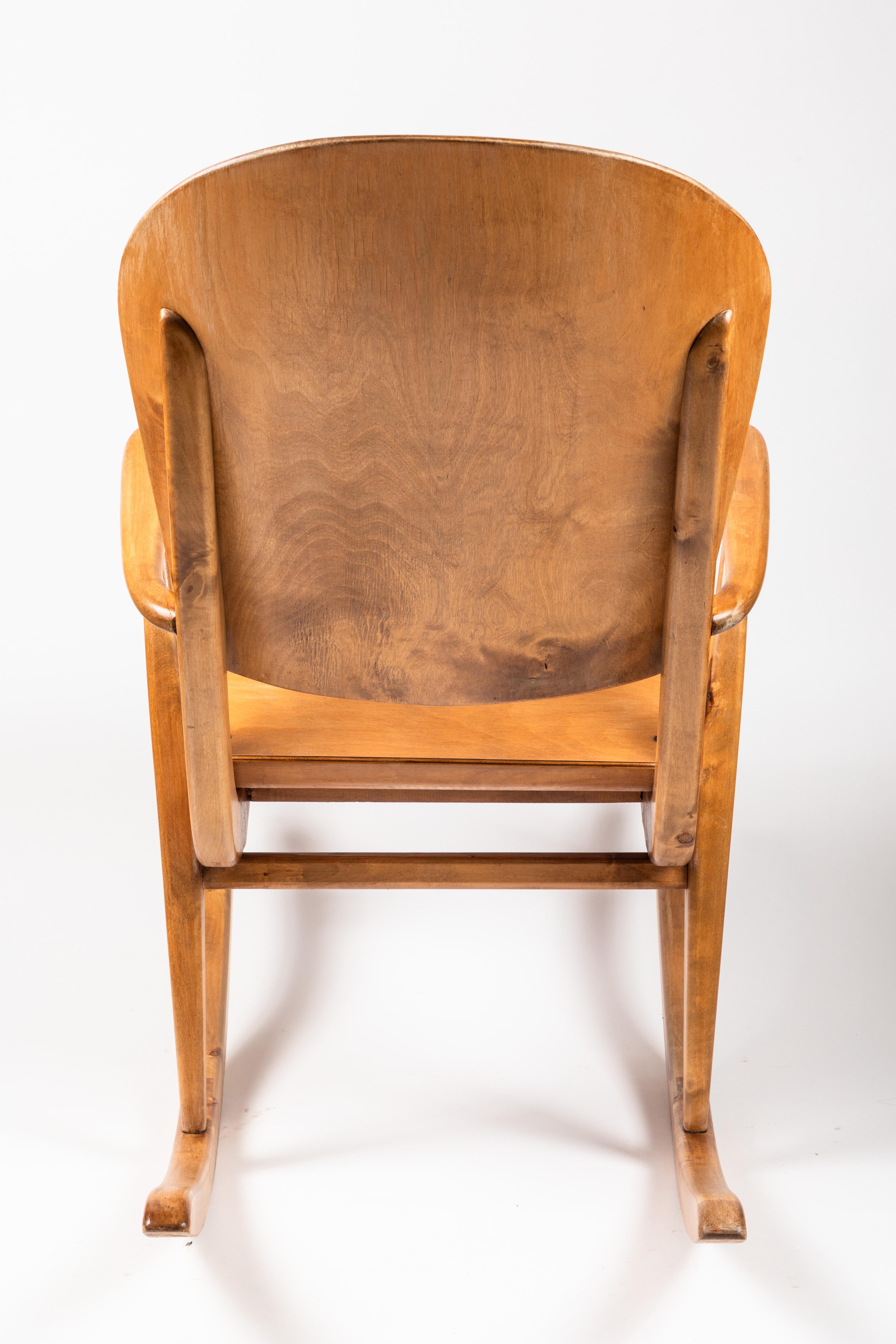 Rare 1940s Rocking Chair by Ilmari Tapiovaara In Good Condition In Glendale, CA