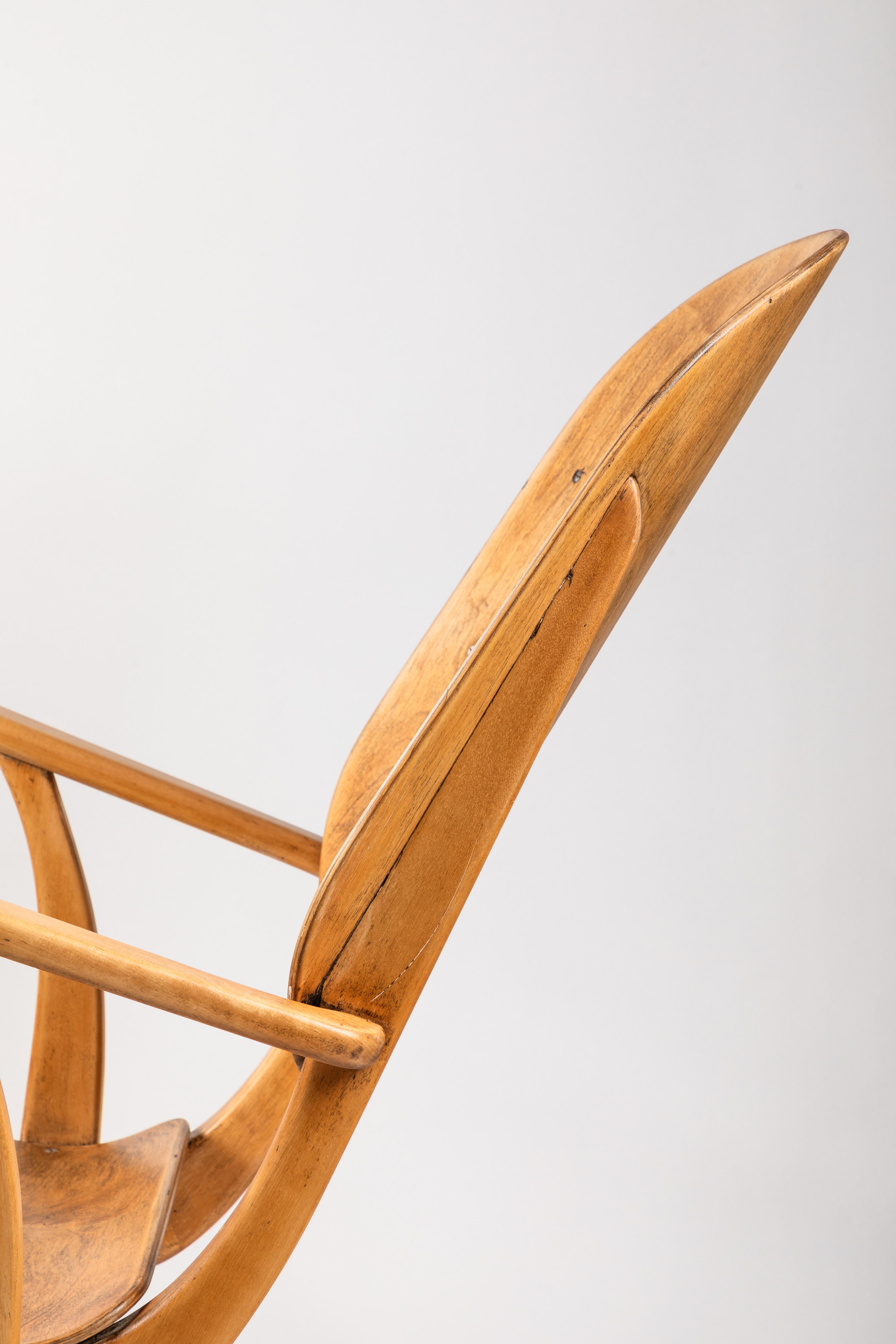Finnish Rare 1940s Rocking Chair by Ilmari Tapiovaara
