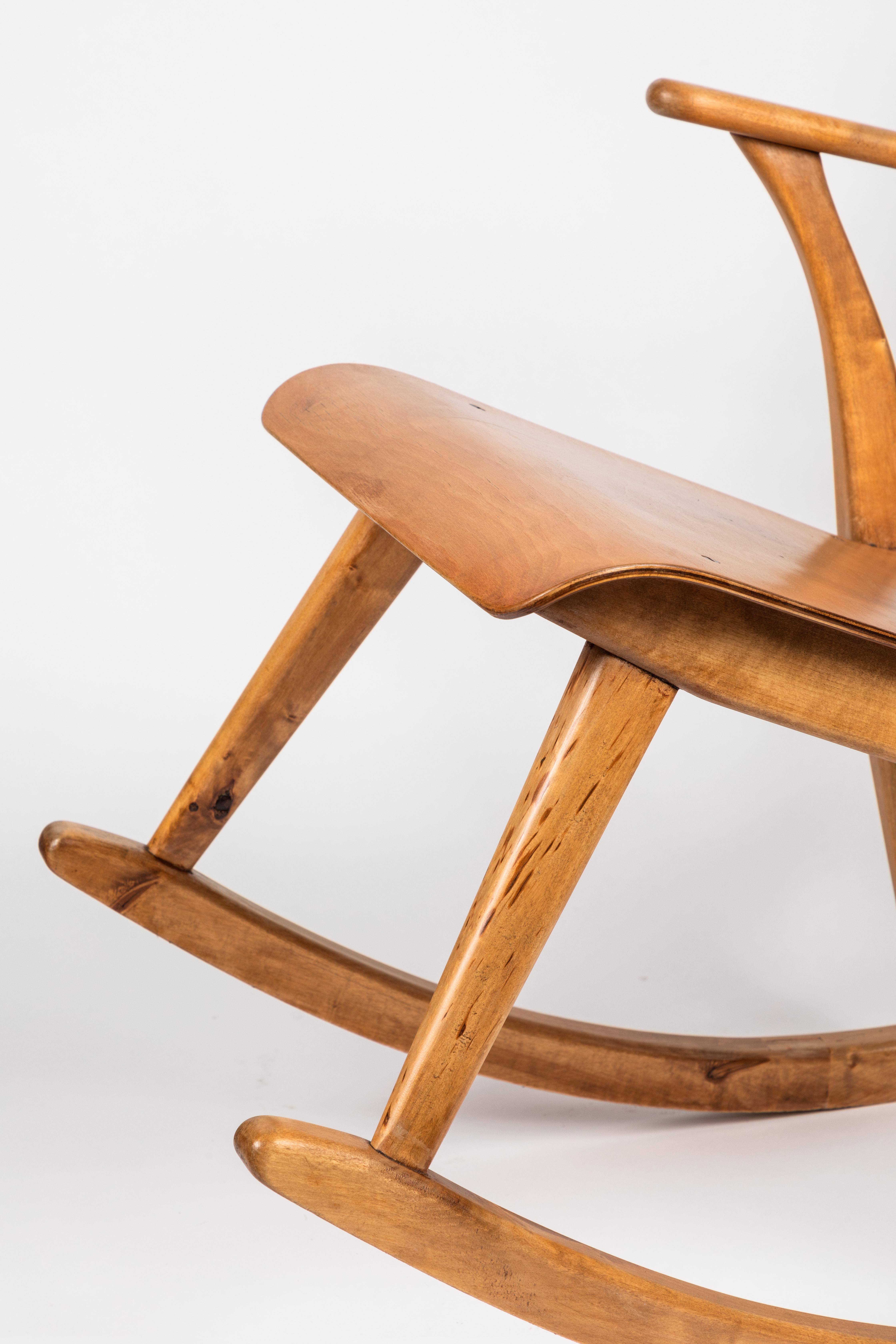 Rare 1940s Rocking Chair by Ilmari Tapiovaara 1