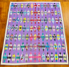 Rare 1940s “Some Days Are Diamonds” Quilt -- Hand-Pieced and Hand-Quilted