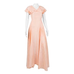 Seltenes 1940er Taft-Seidenkleid aus den 1940er Jahren