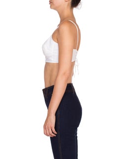 1940'S Rare Utilitarian White Cotton  Bra