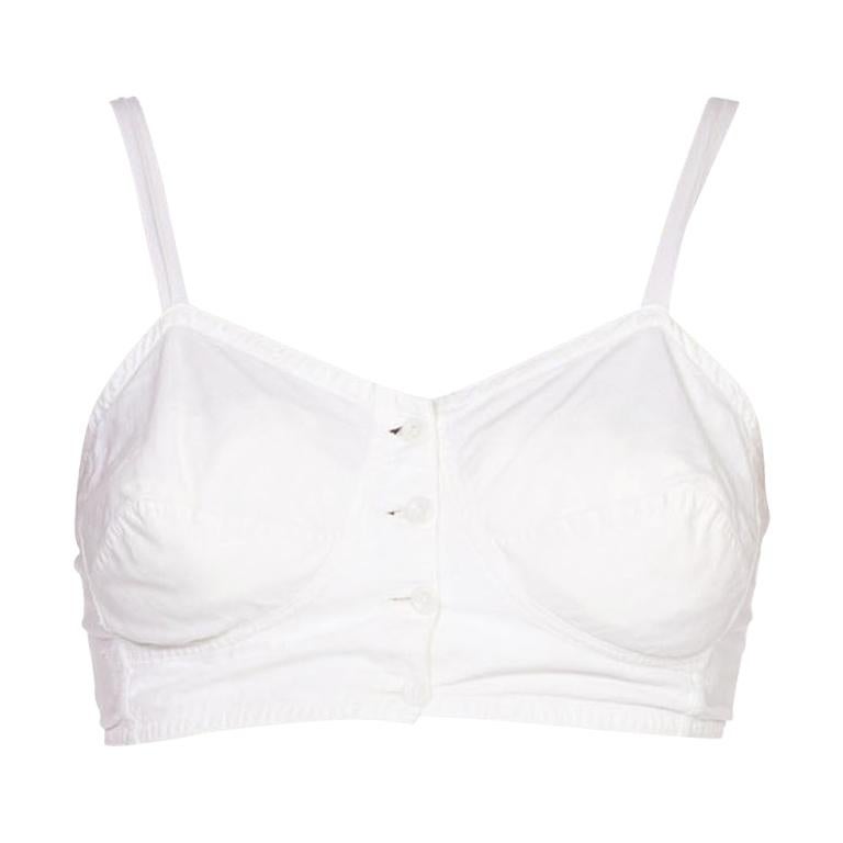 1940'S Rare Utilitarian White Cotton Bra For Sale at 1stDibs
