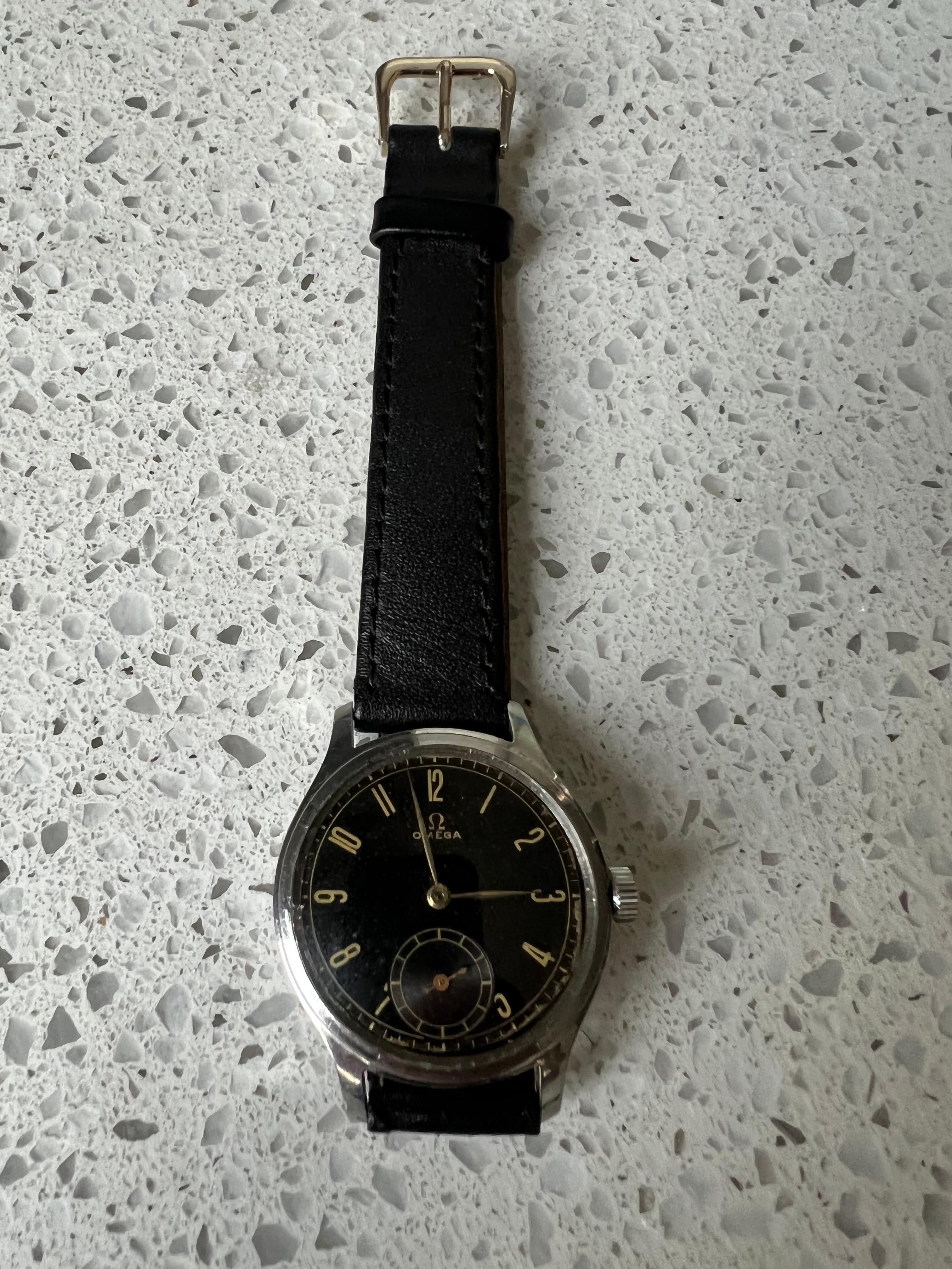 Aesthetic Movement Rare 1940s WW2 Omega Suveran Model