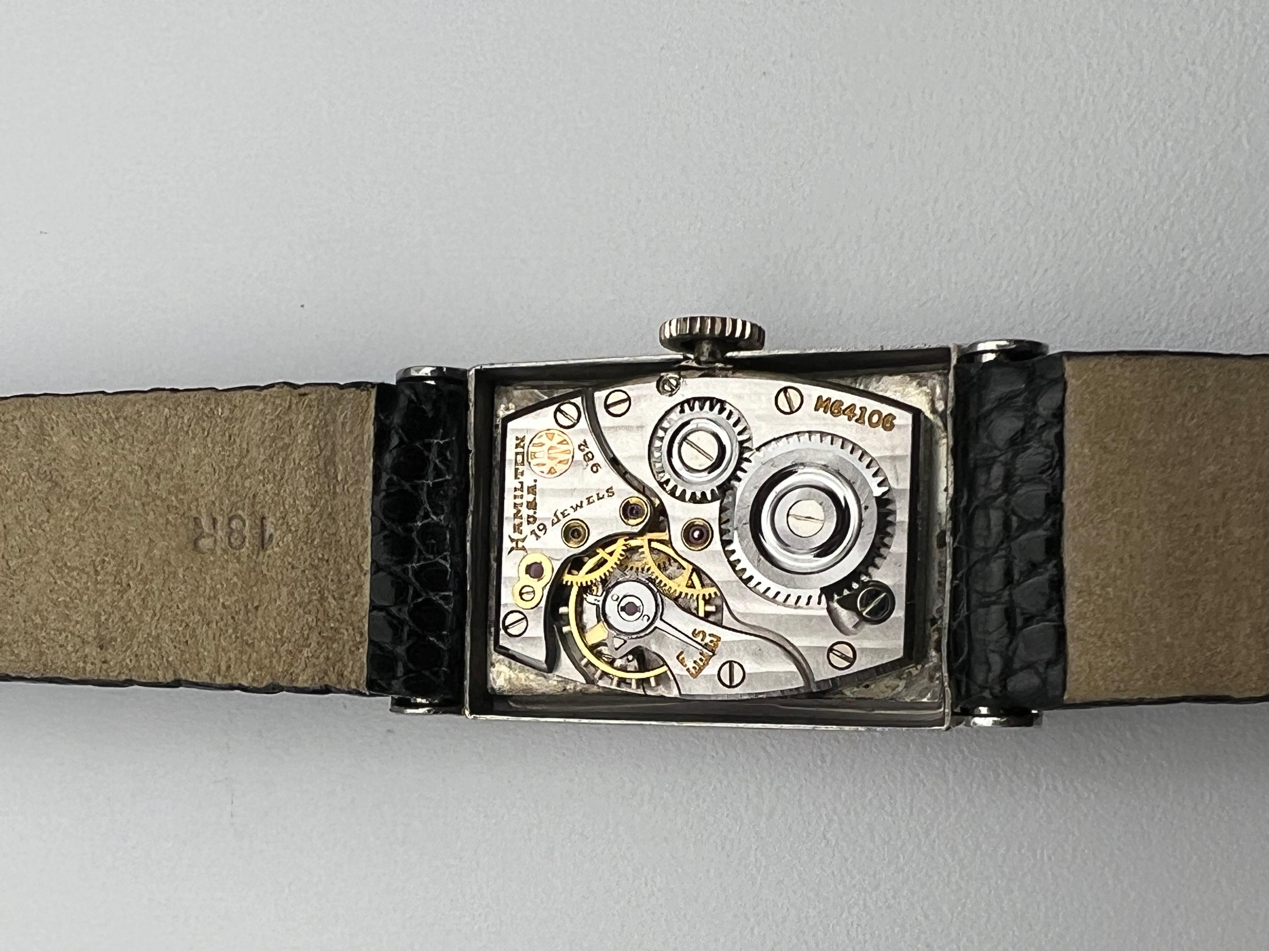 Rare 1947 Palladium / Diamond Dial 19 Jewel For Sale 6