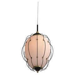 Rare 1950s/60s Italian ceiling lamp in the style of Angelo Lelli and Stilnovo